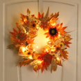 thumbnail image 3 of Birdeem Festival Sunflower Wreath Simulation Maple Leaf Thanksgiving Wreath Door Hanging, 3 of 10