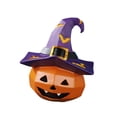 thumbnail image 4 of Figuras de calabaza de resina para decoración de Halloween, esculturas de resina para jardín Violeta Derecha, 4 of 9