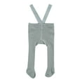 thumbnail image 1 of Newborn Baby Suspender Overall Pantyhose Solid Color High Waist Ribbed Knit Tights Infant Spring Autumn One-piece Leggings, 1 of 7