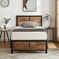 thumbnail image 4 of VECELO 3-Piece Bedroom Set with Twin Size Bed Frame and 1-Drawer Black Nightstands, 4 of 9