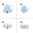 thumbnail image 3 of Silicona de Grado Alimenticio Mejorado, Hervidor Eléctrico Plegable de Viaje, Protección pa Hervir , Portátil con Doble Voltaje Y C - Azul Baoblaze hervidor eléctrico portátil, 3 of 8