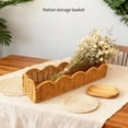 thumbnail image 4 of Rectangular Plastic Basket Decorative Rattan Weave Pattern Functional Storage For Home Decoration Practical Container, 4 of 12