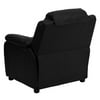 Flash Furniture Kids Recliner with Storage Arms, Black Leather