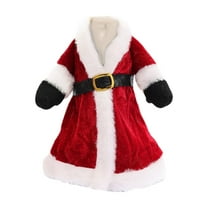 PuSpu Christmas Decorations Gold Velvet Wine Bottle Cover Dress Wine Cover Home Table Decoration Christmas Tree Ornaments