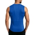 thumbnail image 3 of Ceisia Mens Solid Crew Neck Sleeveless Stretch Fitness Daily Tank Top (Blue XL) Father's Day Gift, 3 of 8