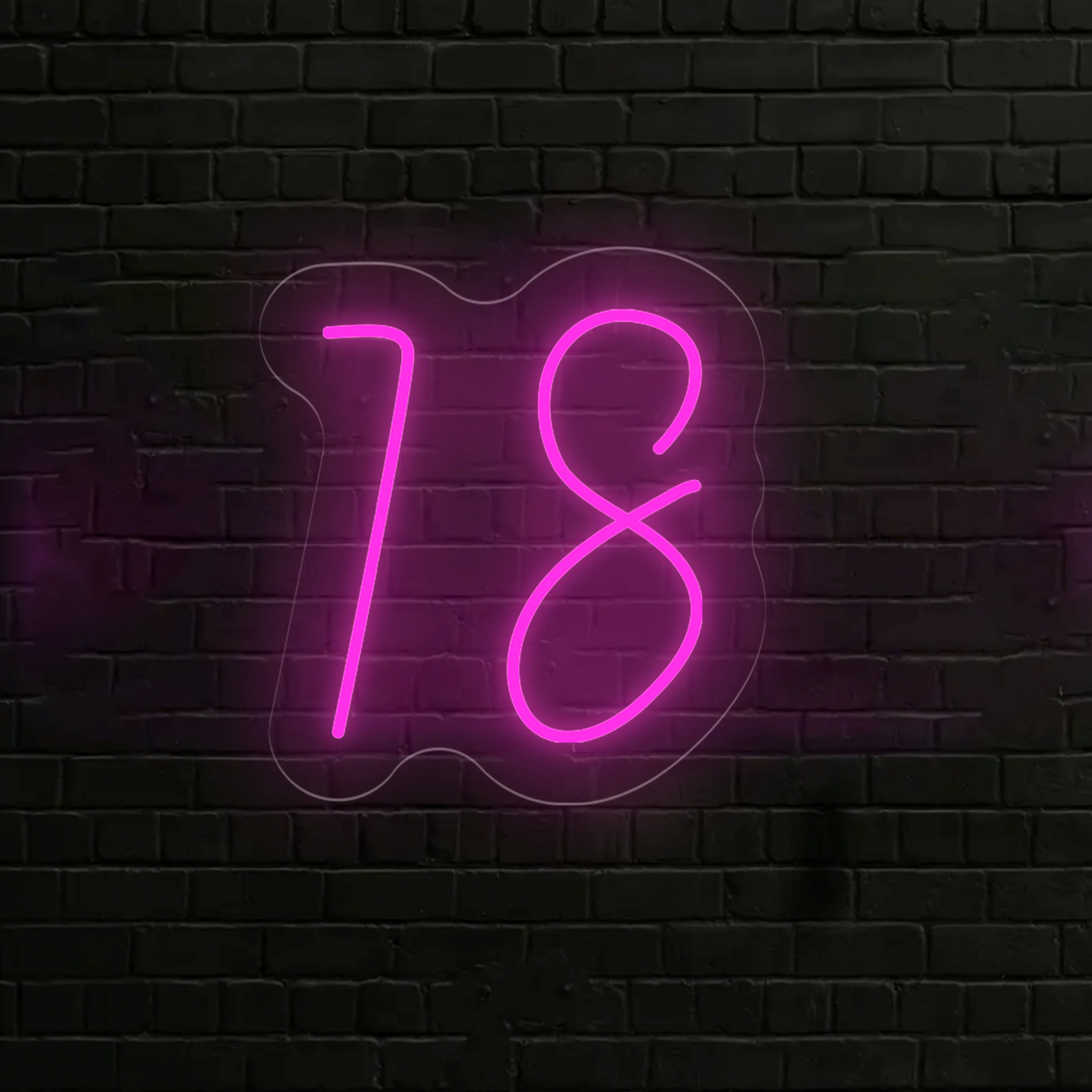 UPONRAY Number Custom Neon Signs, Usb Powered with Adjustable Brightness Wall Decor for Gifts, Dark Blue, 15 inch