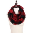 thumbnail image 2 of Foulard Infini à Carreaux Buffalo Rouge et Noir, 2 of 2