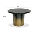 thumbnail image 5 of Cid Vito 47 Inch Dining Table- Round Top- Steel Pedestal Base- Black Wood, 5 of 6