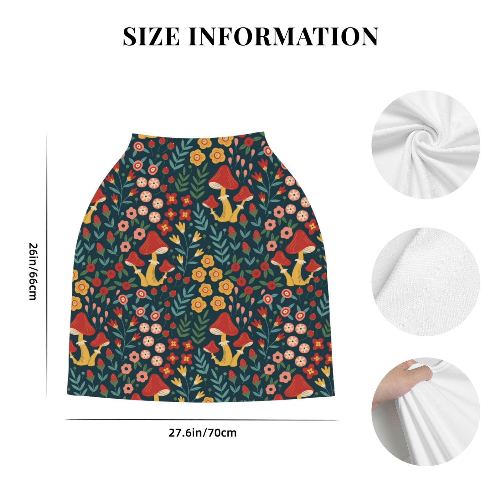 Fotbe Berries and Flowers Pattern Car Seat Covers for Babies, Nursing Breastfeeding Cover Carseat Canopy, Soft Stretchy Carrier Cover