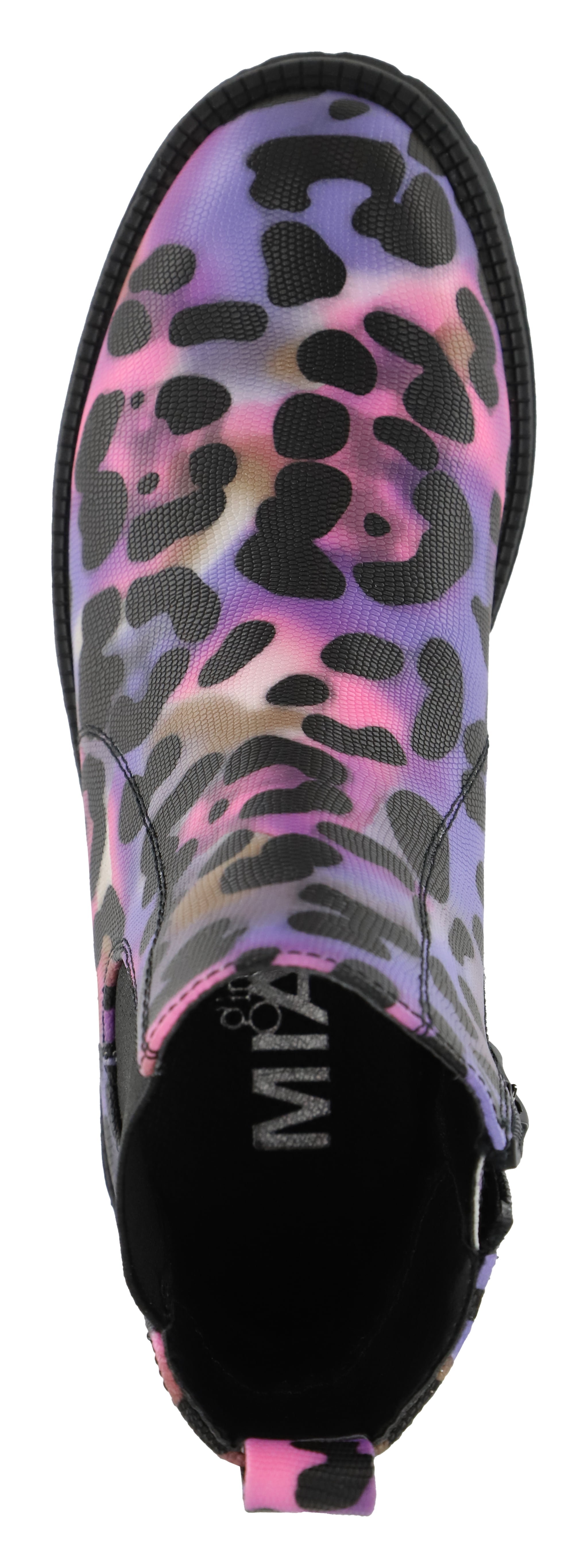 MIA Youth Casual Glitter Chelsea Boot, Black, Unisex Kids