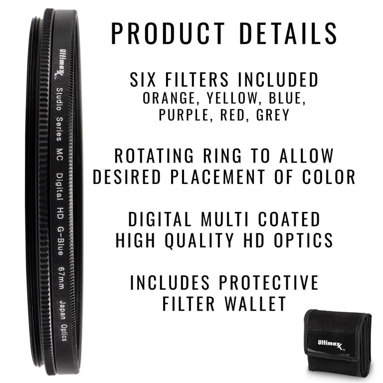 77MM Ultimaxx Professional Six Piece Gradual Color Filter 77MM Ultimaxx Professional Six Piece Gradual Color Filter