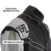 Finish Line Double-Layer SFI-5 One-Piece Racing Suit, Grey XXL