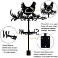 thumbnail image 3 of Veleta de metal con forma de gallina y hierba, con forma de animales, de hierro forjado, para techo, jardín, señal de dirección, decoración de granja para exteriores, indicador hueco de dirección del, 3 of 8