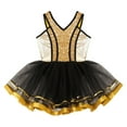 thumbnail image 2 of iEFiEL Girls Glitter Mermaid Costume Ballet Dance Gymnastics Leotard Tutu Dress Gold 10, 2 of 7