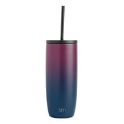 Simple Modern 20 Fluid Ounces Voyager Insulated Stainless Steel Tumbler with Straw - Mystic Moon
