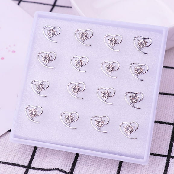 6 Pairs Silver Earrings And Female Earrings Set