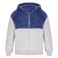 thumbnail image 6 of Men's Sherpa Plush Zipper Hoodie Fluffy Fleece Long Sleeve Full Zip Warm Winter Jacket Cozy Outdoor Fashion, 6 of 6