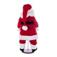 thumbnail image 3 of Vickerman 36" Red Traditional Velvet Dark Complexion Santa Doll with Stand. This Santa has glasses, stand is removeable., 3 of 5