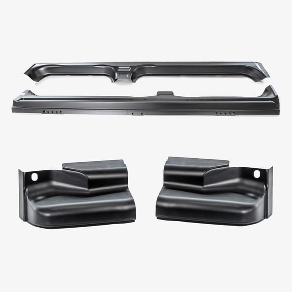 Rocker Panels and Cab Corners for 2009-2014 Ford F-150 4 Door Crew Cab Pickup, Left and Right Sides, Steel Body Repair Panels