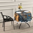 thumbnail image 2 of YAZAOO Round Tablecloth Colorfull Art Map Pattern Tableclothes, 2 of 8