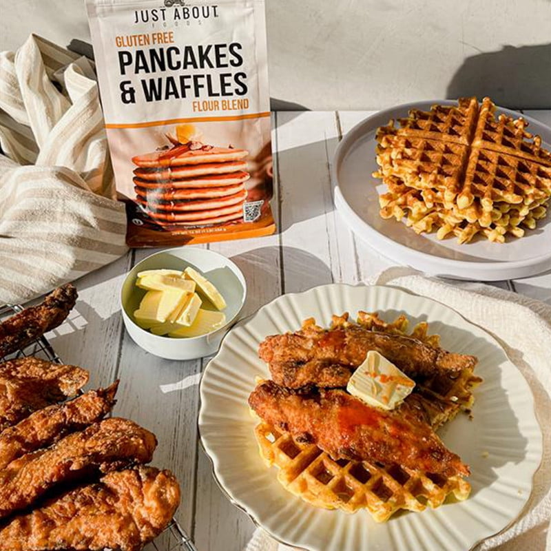 Just About Foods Gluten Free Pancakes and Waffles Flour Blend 1 lb