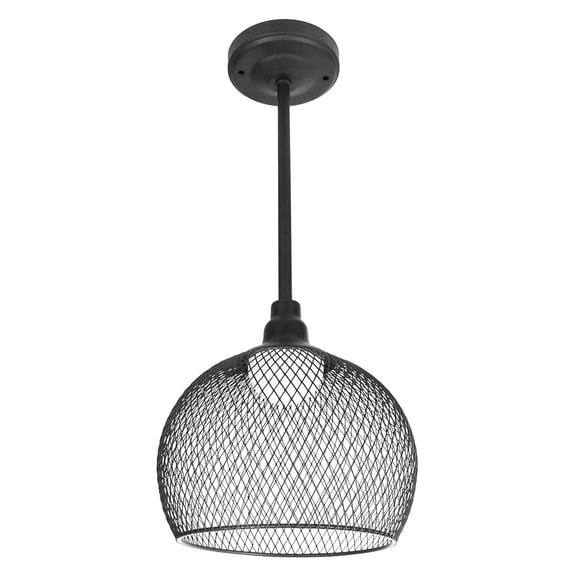 Dream Lighting 12V RV Interior LED Dinette Ceiling Light Fixture Boat Caravan Travel Trailer  Camper  Lorry Lobby Kitchen Hall Decorative Lamp ,Warm White, Black Cage Shade.