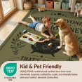 thumbnail image 4 of Design&I 6'x9' Washable Area Rug Snag-Free Olive Green Mystical Journey Art Celestial Symbols with Quote for Dining Room, Under Table, Office, 4 of 7