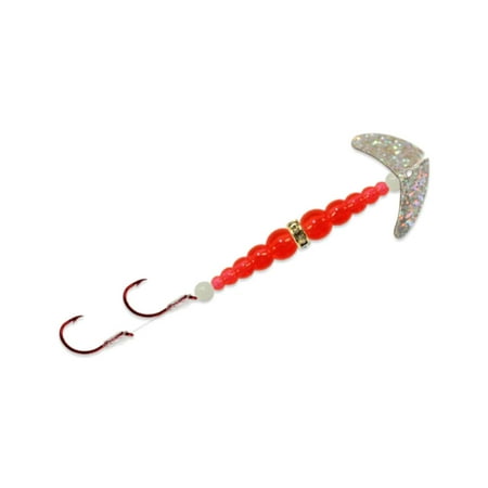 Mack s Lure Double Whammy Kokanee Pro #4 Silver Sparkle/Orange Spinnerbaits