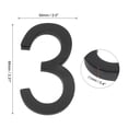 thumbnail image 2 of Unique Bargains 3 Inch House Numbers 3D Number Mirror Wall Stickers Self-Adhesive for DIY Home Decoration Black Number 3, 2 of 5