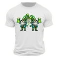 thumbnail image 3 of lcziwo St Patricks Day Hawaiian Shirts for Men Fummy Gnome Print Round Neck Graphic Tee Shirts 2025 Spring Summer Loose Fit Short Sleeve Streetwear Flash Deals,White,L, 3 of 6