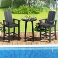 thumbnail image 4 of Costway Tall Adirondack Chair with Ergonomic Backrest Armrests & Footrest for Backyard Black, 4 of 8