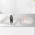 thumbnail image 2 of 1 Pcs Makeup Tray Multifunctional Large Capacity Mirrored Faux Crystal Cosmetic Vanity Decorative Tray Organizer for Jewelry, 2 of 10