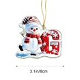 thumbnail image 3 of Dongrens Snowman Christmas Ornaments, Cute Flat Christmas Tree Letter Decoration, G, 3 of 5