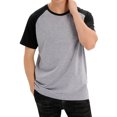 thumbnail image 4 of DODOING Men's Short Sleeve Tops Color Block Shirt Casual T-Shirts Comfortable Round Neck T-Shirt Tops, 4 of 8