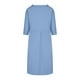 thumbnail image 5 of Vestidos Para Mujer Otoño Primavera Y Otoño Color Sólido Manga Tres Cuartos Hongo Borde Cuello Redondo Casual Vestido de Bolsillo Suelto Odeerbi  ODB147900, 5 of 8