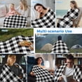 thumbnail image 5 of Black and White Checkered Cooling Blanket, Lightweight Breathable Summer Throw Blanket with Double Sided Cold Effect,Farmhouse Buffalo Plaid Picnic Beach Blankets Bed Sheet for Hot Sleepers 60"x80", 5 of 8
