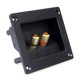 thumbnail image 3 of 4Pcs DIY Home Car Stereo Terminal de Caja de Altavoz de 2 Vías Terminal Cuadrado Redondo Spring Cup Conector Post Unión Toma Banana Y Enchufes Enchufes Subwoofer 93X80mm Negro, 3 of 5