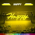 thumbnail image 4 of UPONRAY Happy Desktop Neon Signs, 13.8"*4.7" Dimmable & USB-Powered LED Neon Light, Stylish Desktop decoration for Bed Room, Living Room, Shop, Bar, Party, 4 of 11