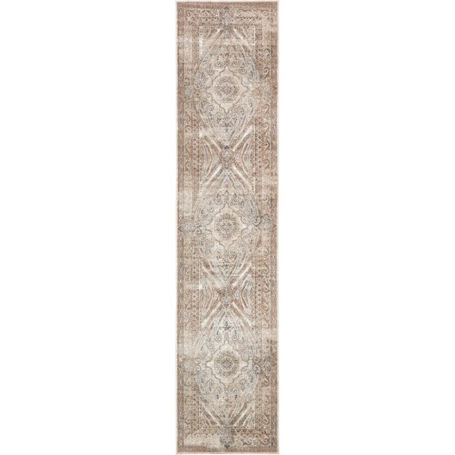 Unique Loom Chateau Distressed Area Rug 3' x 13' Runner Beige/Light Brown