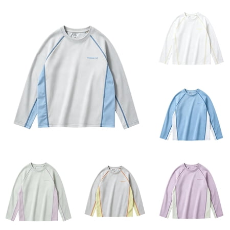 WERYOUNG Boys T Shirts Color Block Raglan Long Sleeve T-Shirt Crew Neck Lightweight Casual Kids T-Shirts Soft Top 18-19 Years