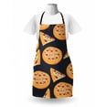 thumbnail image 3 of Italy Apron, Vintage Style Cartoon Design of Mixed Pizzas and Slices Art Print, Unisex Kitchen Bib with Adjustable Neck for Cooking Gardening, Adult Size, Dunkelblau Grau, by Ambesonne, 3 of 4
