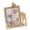 8 inch, variant on Elegant Resin Giraffe Photo Frame with Leaves Accent European Antique Golden Picture Frame for Wall or Tabletop