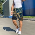 thumbnail image 6 of Balery Astronaut Starry Night Men's Cotton Knit Pajama Shorts Waistband & Pockets,Short Pajama Pants-Large, 6 of 8