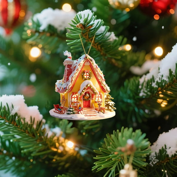 Decoraciones navideñas, adornos navideños, regalos de Navidad, decoración navideña colgante, decoración para el árbol de Navidad, exquisita decoración colgante acrílica para la casa, letrero colgante