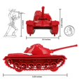 thumbnail image 2 of TimMee Tanques de juguete para hombres del ejército de plástico - Rojo WW2 3 piezas - Hecho en EE. UU., 2 of 4