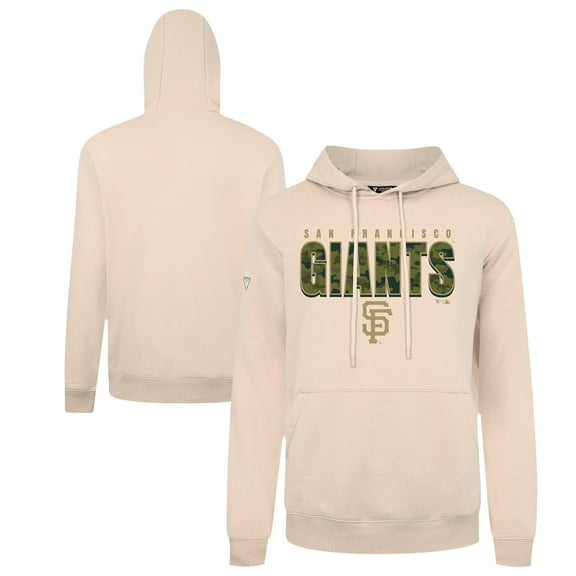 Men's Levelwear  Khaki San Francisco Giants Podium Protect Pullover Hoodie