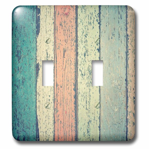 3dRose, Image of Multi Color Vertical Boards, double toggle switch