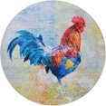 thumbnail image 2 of Addison Rugs Dream Shag Premium Machine Washable Transitional Rooster Blue Round Rug, 8' x 8', 2 of 8