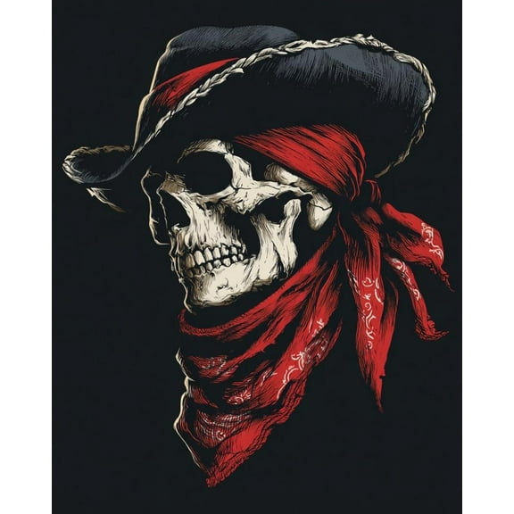 Paint by Numbers for Adults Kids Beginner Dead Cowboy DIY Acrylic Painting by Numbers Kits with Brushes Acrylic Pigment Home Decoration Gifts 16 x 20 inch