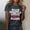 Grey, variant on Womens Summer Tops Womens Summer Tops Make America Great Flag Letter Printed Women Casual Loose Round Neck Short Sleeve T Shirt XL